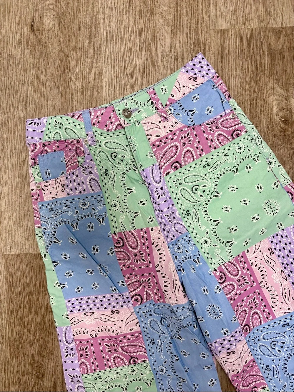 Divided Paisley Colorblock Pastel Pant
